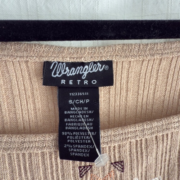NWT Wrangler Retro Embroidered Square Neck Sweater - Size S - Picture 7 of 7